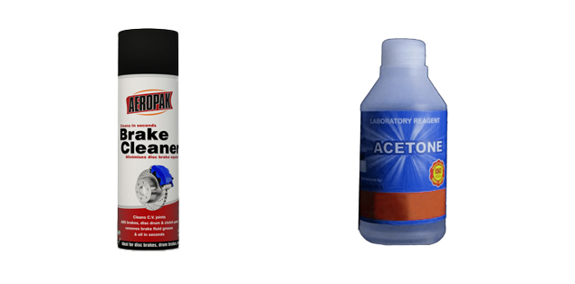 Using Acetone and Brake Cleaner